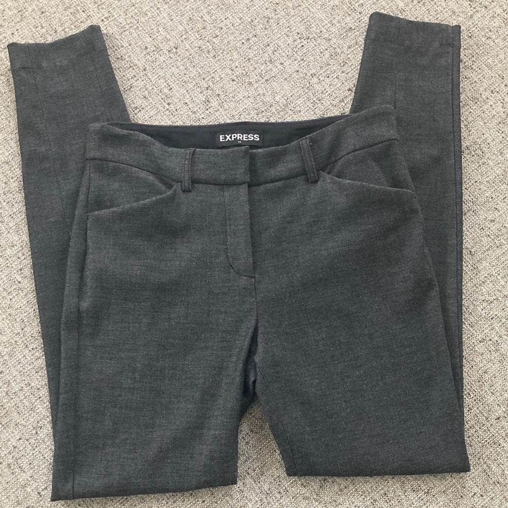 Express Charcoal Slim Tailored Dress Pants